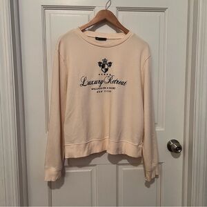 ZARA Cream Luxury Retreat Sweatshirt